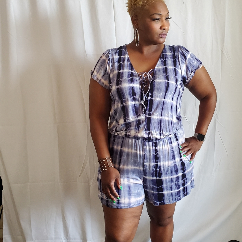 Tie Dye Criss Cross Romper